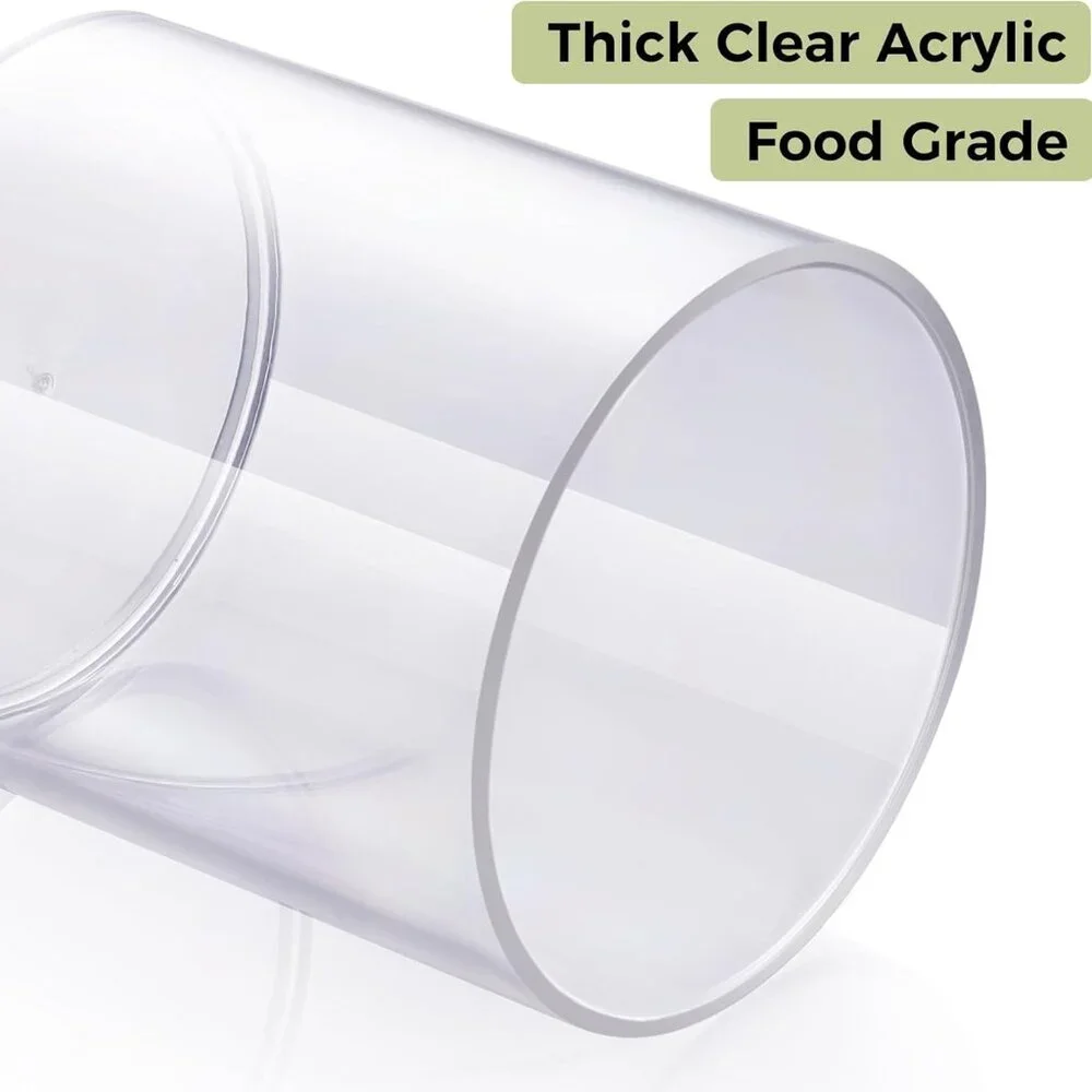 4‎ Pack Acrylic Apothecary Jar Set for Makeup Vanity Bathroom etc.